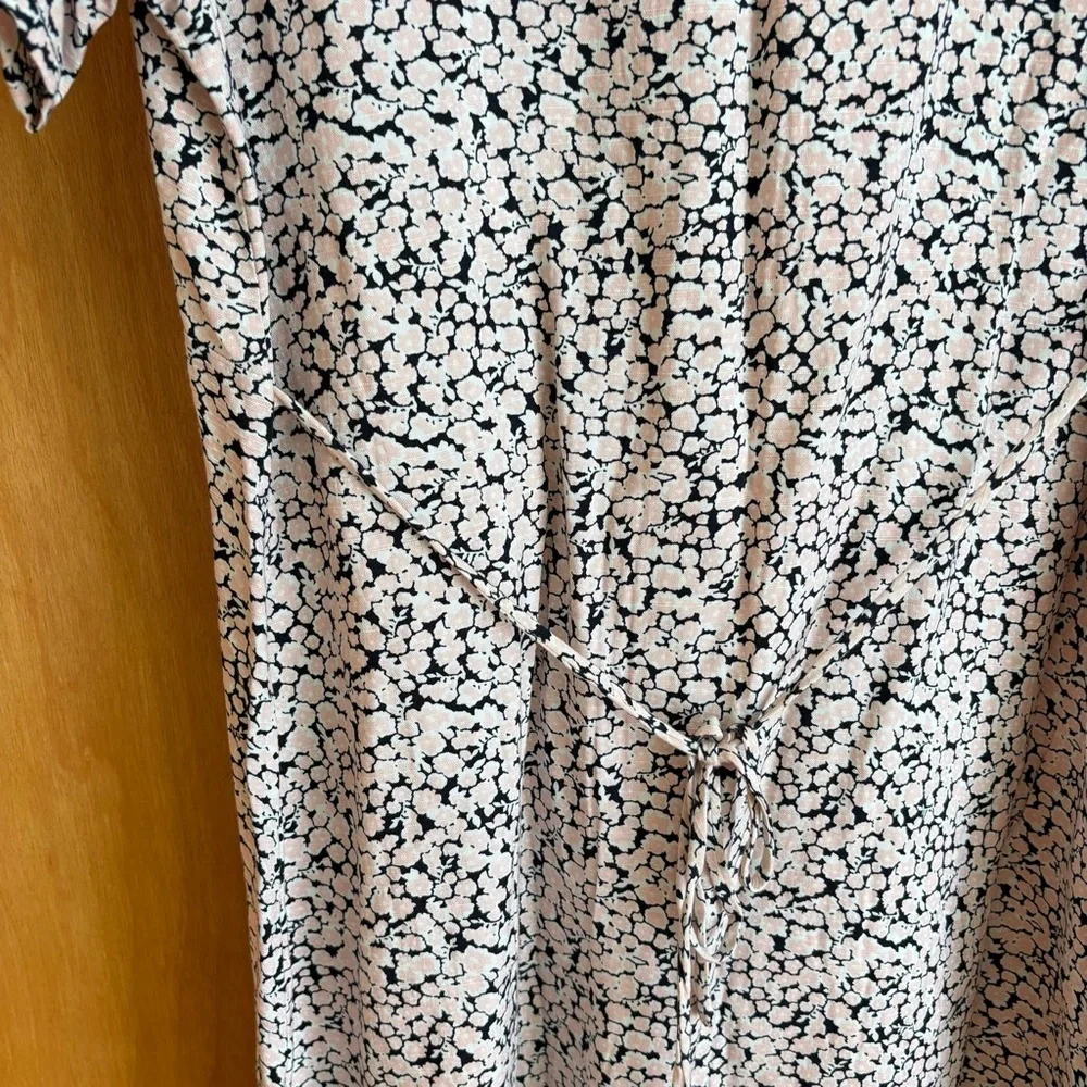 Volcom Poppin Stone Flutter Sleeve Sundress‎ pink black 10 NWT